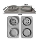Ver imagem 2 de Bebedouro Comedouro Silicone 2 em 1 Cachorro Gato Pet Agua Comida Raçao Dobravel Portatil Passeio Vi