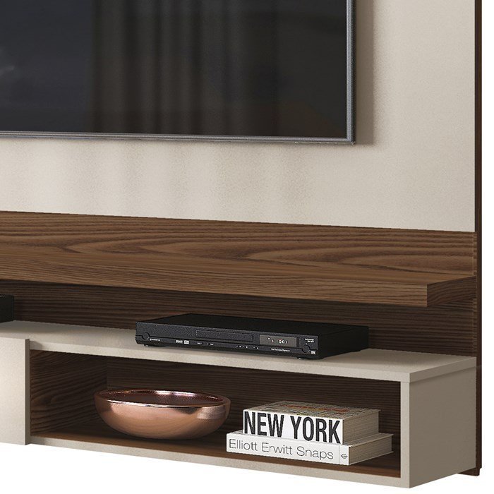 Painel Bancada Suspenso TV 55 Pol 20162 Caiena Creme Dj Moveis ...