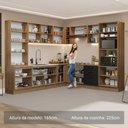 Ver imagem 6 de Armário de Cozinha Completa 549cm Rustic/preto Agata Madesa 01