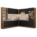 Ver imagem 3 de Armário de Cozinha Completa 549cm Rustic/preto Agata Madesa 01