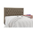 Ver imagem 1 de Painel de Cama Box Estofada Casal Baronesa Suede Marrom Taupe - Simbal