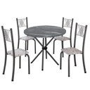 Ver imagem 2 de Conjunto de Jantar Mesa Tampo Redondo de Granito Topázio com 4 Cadeiras Sara Yescasa