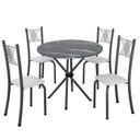 Ver imagem 2 de Conjunto de Jantar Mesa Tampo Redondo de Granito Topázio com 4 Cadeiras Sara Yescasa