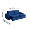 Sofá Londres 5 Lugares 2,70cm- de Casa Décor Estofados - 2