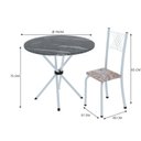 Ver imagem 3 de Conjunto de Jantar Mesa Tampo Redondo de Granito Topázio com 4 Cadeiras Sara Yescasa