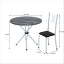 Ver imagem 3 de Conjunto de Jantar Mesa Tampo Redondo de Granito Topázio com 4 Cadeiras Sara Yescasa