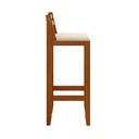 Ver imagem 6 de Kit 3 Banquetas em Madeira Maciça Ibiza Balcão 98 Cm - Malbec Assento Off White