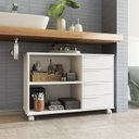 Ver imagem 1 de Armário 1 Prateleira 4 Gavetas Branco