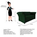 Ver imagem 7 de Sofá Recamier Divã Chesterfield 175cm Sofia Suede Verde Capitonê- Mabe Magazine