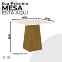 Ver imagem 2 de Mesa de Jantar de 4 Lugares Tampo Mdf Cantos Retos - Dora Nature / Off White
