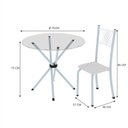 Ver imagem 3 de Conjunto de Jantar Mesa Tampo Redondo de Vidro Incolor com 4 Cadeiras Sara Yescasa