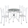 Conjunto de Jantar Mesa Tampo Redondo de Vidro Incolor com 4 Cadeiras Sara Yescasa - 2