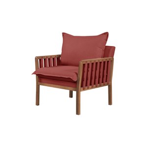 Poltrona Decorativa Jeniffer linho Terra Cota