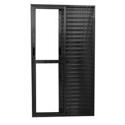 Porta Balcão de Alumínio 3 Folhas 210 x 150cm com Fechadura Linha 25 - 2