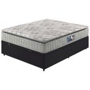Ver imagem 1 de Cama Box Baú Viúva Preto + Colchão Ortopedico Espuma D33 Pillow Top Hanover One 128x188x64cm