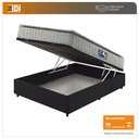 Ver imagem 2 de Cama Box Baú Viúva Preto + Colchão Ortopedico Espuma D33 Pillow Top Hanover One 128x188x64cm