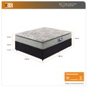 Ver imagem 3 de Cama Box Baú Viúva Preto + Colchão Ortopedico Espuma D33 Pillow Top Hanover One 128x188x64cm