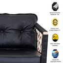 Ver imagem 2 de Kit 2 Poltronas e Mesa de Centro com Tampo de Madeira Trama Original em Alumínio e Corda Naútica