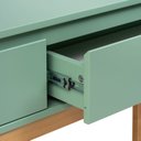Ver imagem 4 de Aparador 2 Gavetas MDF com Pés de Madeira Maciça Bento Yescasa Verde/Sálvia/Amêndoa
