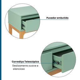 Aparador 2 Gavetas Sálvia 140cm Bento Yescasa - 11