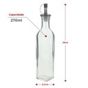Ver imagem 3 de Kit 2 Garrafas de Vidro para Azeite ou Vinagre 270ml com Bico Dosador e Tampa Lyor