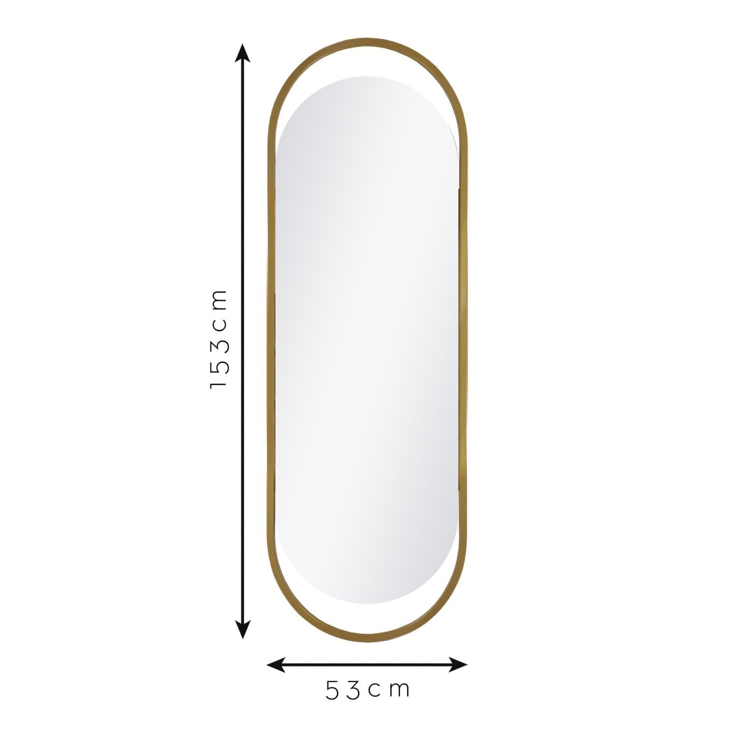 Espelho Decorativo Oblongo 153x53cm Glam In House Decor - 4