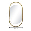 Ver imagem 4 de Espelho Decorativo Oblongo 80x43cm Glam In House Decor