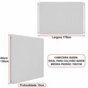 Ver imagem 3 de Cabeceira para Cama Box Queen 178cm Almeria Linho Cinza - Sallar Home