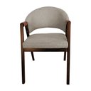 Ver imagem 3 de Kit 2 Cadeiras de Jantar Madeira Maciça Mel Helen Linho Bege Compose Facto Ocre