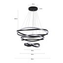 Ver imagem 4 de Lustre Pendente Nordecor Euni Odi 2879 Preto Led Bivolt