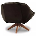 Ver imagem 5 de Poltrona Decorativa Califórnia Base de Madeira Giratória Veludo Marrom