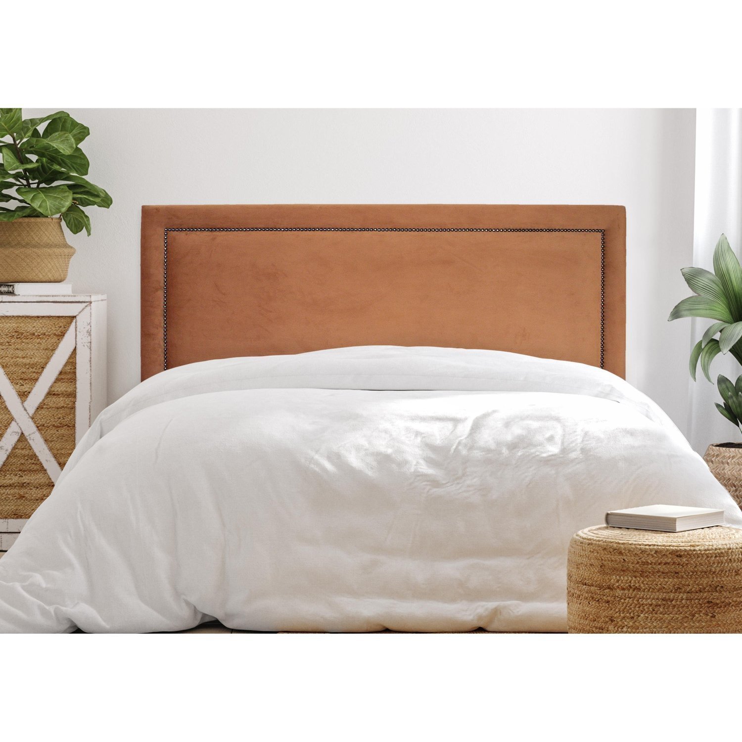 Cabeceira King Estofada para Cama Box com Tachas 193x60cm Reta Luxo - 1