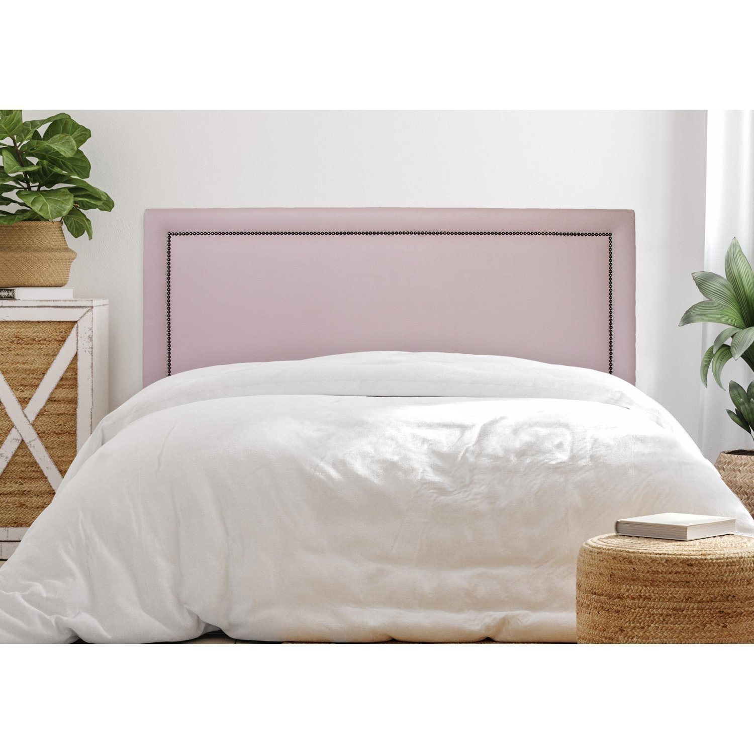 Cabeceira King Estofada para Cama Box com Tachas 193x60cm Reta Luxo - 1
