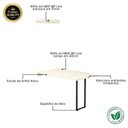 Ver imagem 6 de Mesa Dobrável Parede Retrátil MDF 120x75cm Branco
