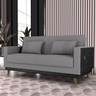 Sofá Cama 2 Lugares Esther Tecido Suede 203x95x90cm - Cinza/preto - 7