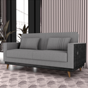 Ver imagem 1 de Sofá Cama 2 Lugares Esther Tecido Suede 203x95x90cm