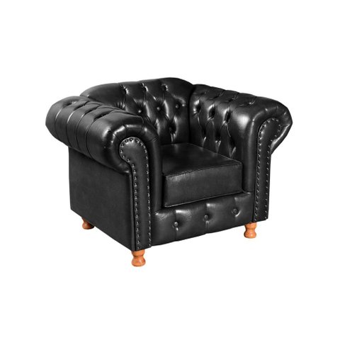 Poltrona Luis Xv Cor:Couríssimo Preto 005