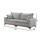 Ver imagem 2 de Sofá 4 Lugares Living M-47 Veludo Martins Cinza