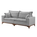 Ver imagem 1 de Sofá 4 Lugares Living M-47 Veludo Martins Cinza