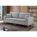 Ver imagem 3 de Sofá 4 Lugares Living M-47 Veludo Martins Cinza