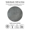 Ver imagem 7 de Sofa Cama 2 Lugares 185 Cm Duda Tecido Boucle F497 Cinza Milani Store Cinza