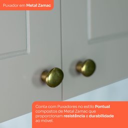 Armário Aéreo 3 Portas 120cm Emily Espresso Móveis - 5
