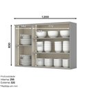 Ver imagem 4 de Armário Aéreo 3 Portas 120cm Emily Espresso Móveis