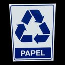 Ver imagem 3 de Kit 2 Placa Adesiva Sinalização Lixo Papel 15x20 Cm Adesivo