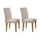 Ver imagem 1 de Cadeira Sala de Jantar Berlim Kit 2 Un Imbuia/Linho Rústico - Rufato