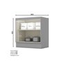 Módulo Balcão de Cozinha 2 Portas 80cm Cinza Emily Espresso Móveis - 5