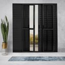 Ver imagem 1 de Porta Balcão de Alumínio 6 Folhas 210 X 180cm com Fechadura Linha 25