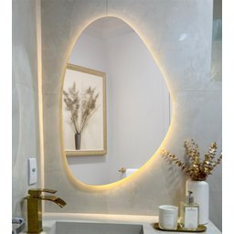 Espelho Orgânico Decorativo com Led 85x55cm - 2