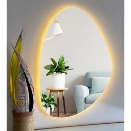 Espelho Orgânico Decorativo com Led 85x55cm - 3