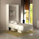 Ver imagem 1 de Cama Solteiro Multifuncional Articulável Vertical com Nichos: Branco